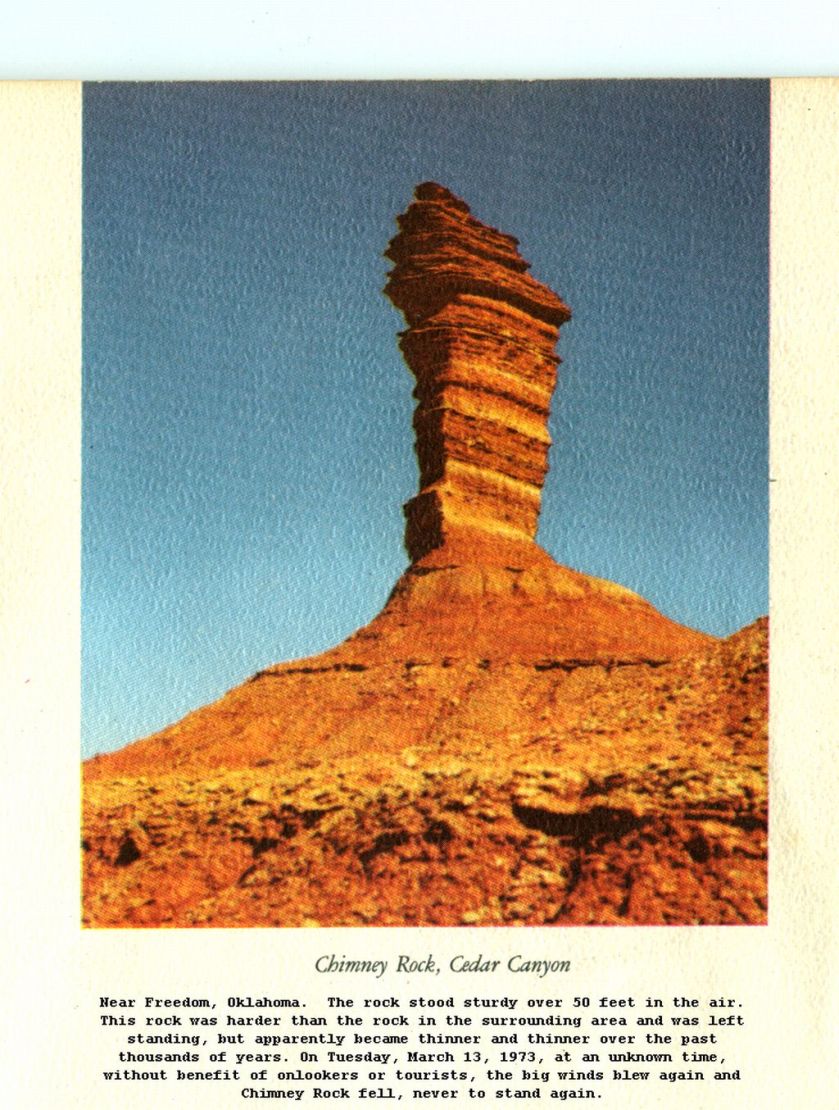 Chimney Rock in Freedom, OK