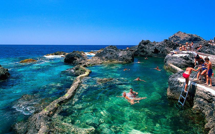 Natural swimming pool, Garachico, Tenerife, Canary Islands, Spain