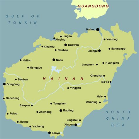 Hainan, China Map