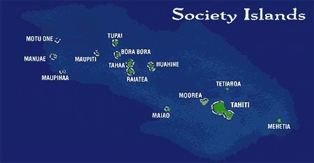Society Islands Map