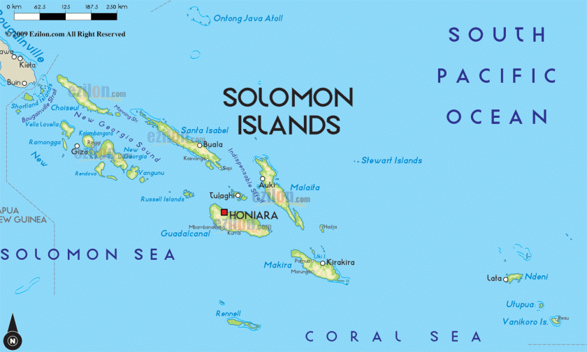 Solomon Islands Map