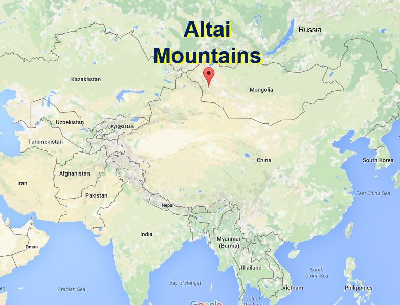 Altai Mountains Map