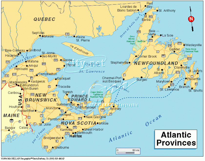 Channel Port Aux Basques Map