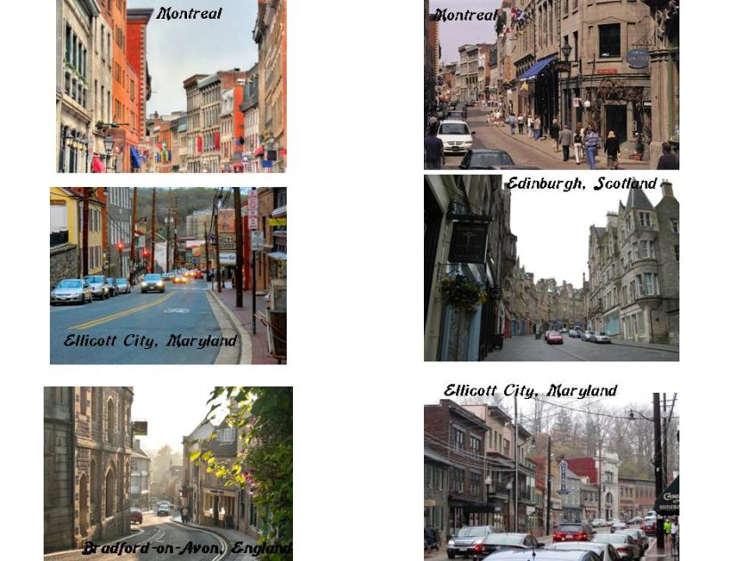 Montreal - Ellicott City - Bradford on Avon - Edinburgh