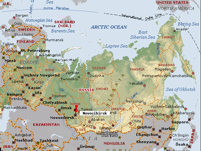 Novosibirsk, Russia Map