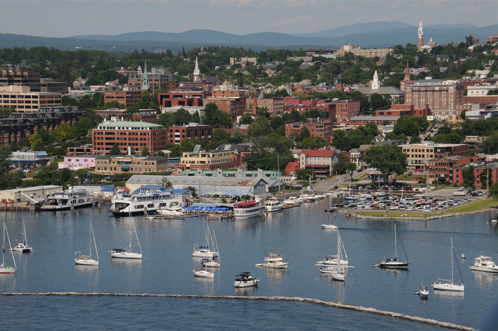 Burlington, Vermont Lake Champlain waterfront.