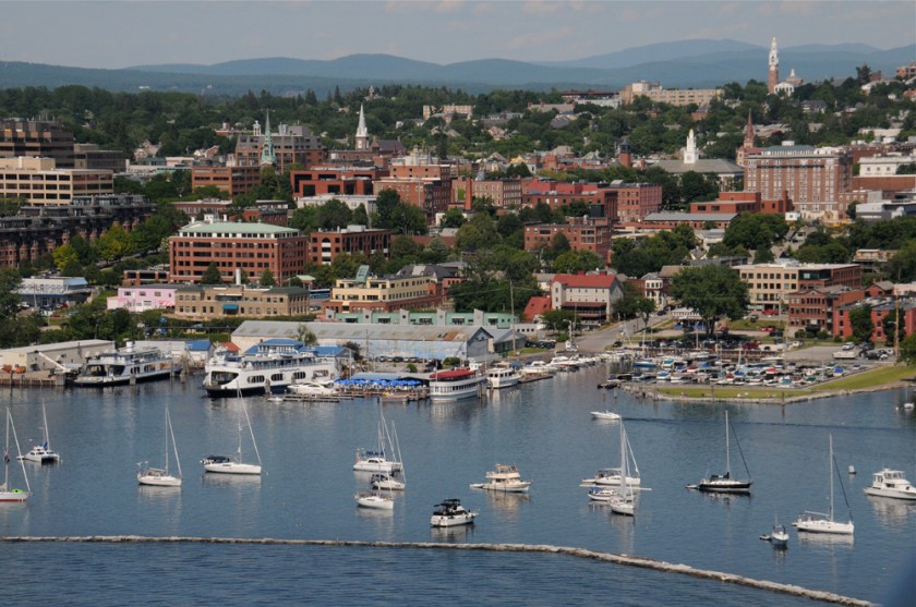 Burlington, Vermont Lake Champlain waterfront.