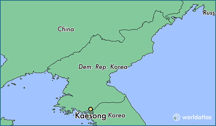 Kaesong, North Korea Map