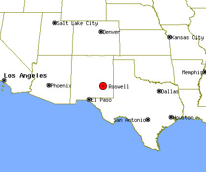 Roswell, NM Map