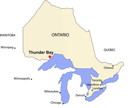 Thunder Bay Ontario Map