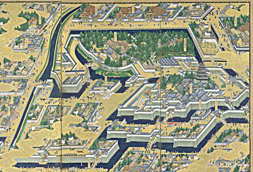 Tokyo - Edo Castle historic graphic