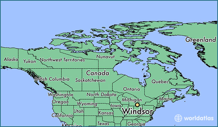 Windsor, Ontario Map