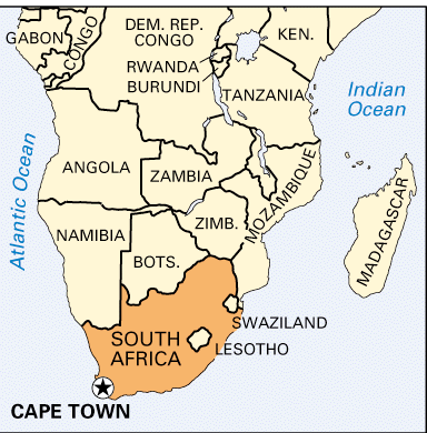 Capetown, South Africa Map