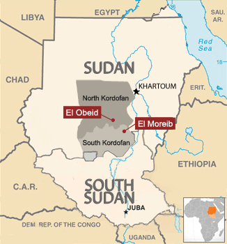 El Obeid, Sudan map