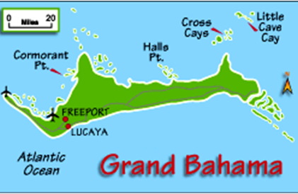Grand Bahama Island Map
