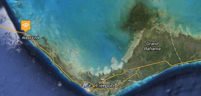 Grand Bahama - Map with West End