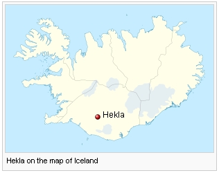 Hekla, Iceland Map