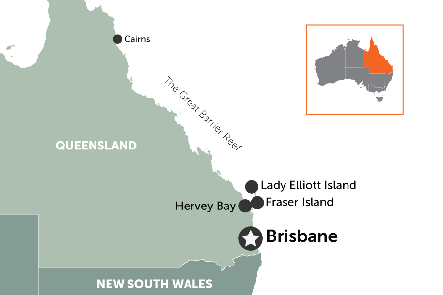 Lady Elliott - Fraser Island Map