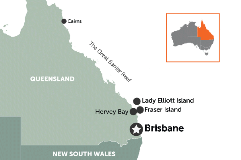 Lady Elliott - Fraser Island Map