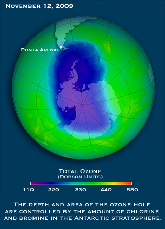 Punta Arenas, Chile - Ozone Hole