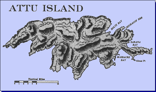 Attu Island map