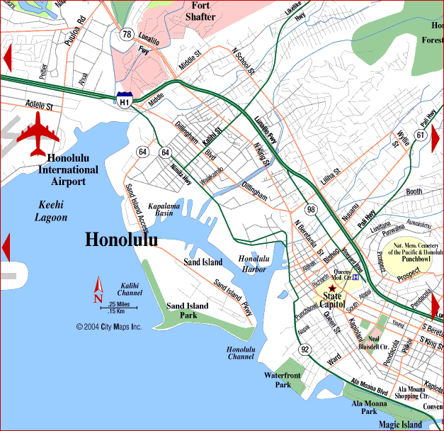 Honolulu map