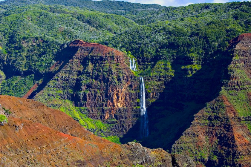 Waterfall In Waimea Canyon - Kauai, Hawaii