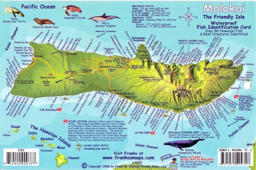 Molokai fish map