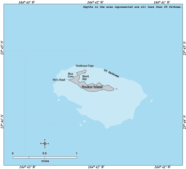 Necker Island Hawaii map