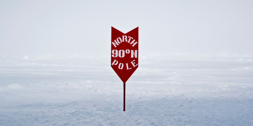 North Pole marker