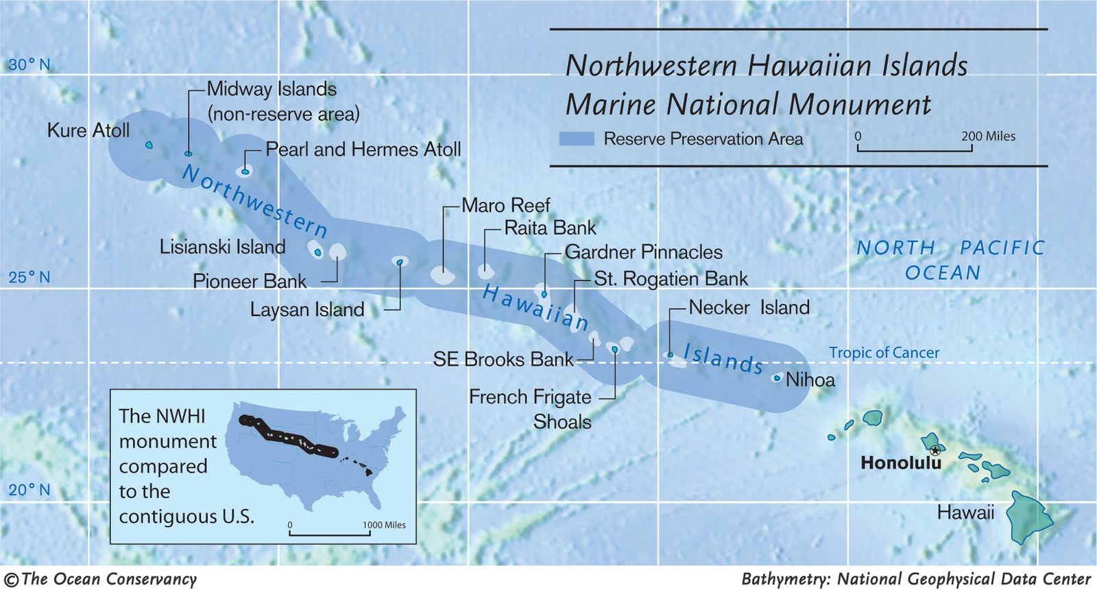Northwestern Hawaiian Islands map